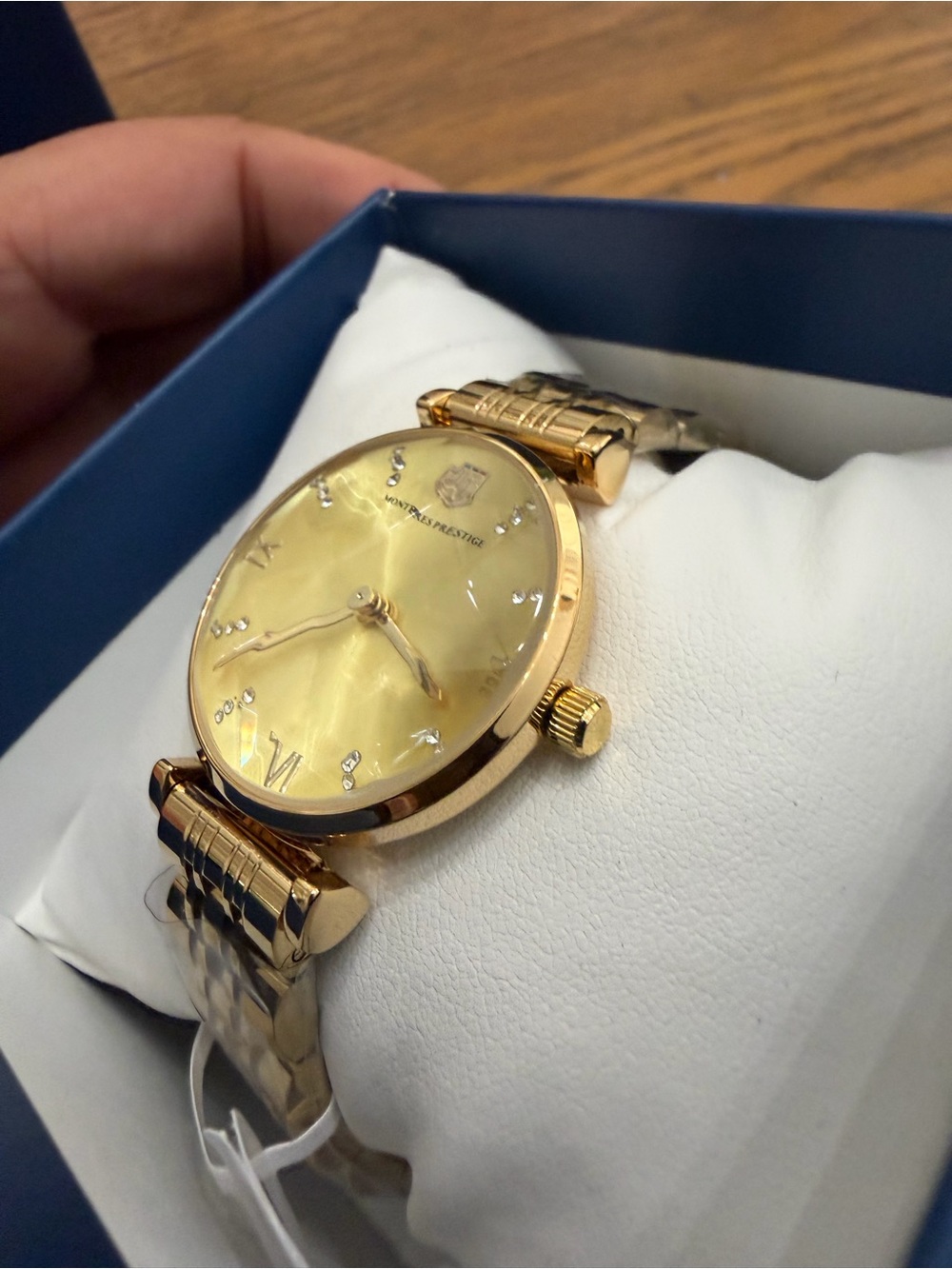 Invicta Montres Prestige Gold-Tone Crystal Dial Bracelet Watch - Picture 3 of 5